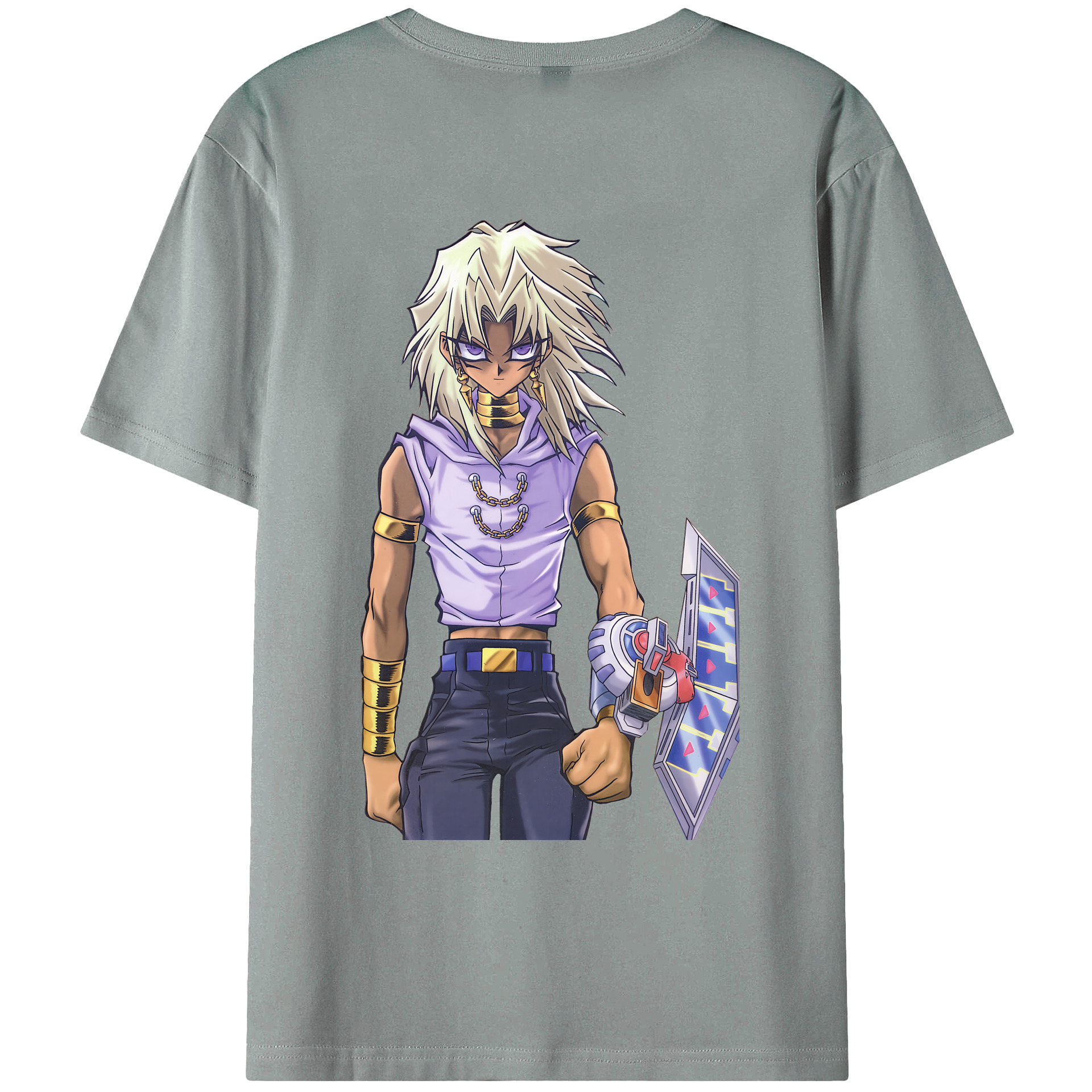 （画像用） 遊☆戯☆王 Yu-Gi-Oh! 綿100％ メンズ半袖Tシャツ（バックプリント） 通気性